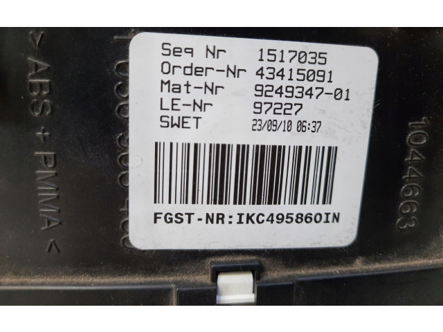 Přístrojová deska BMW 5 GT F07 2010 9249347, 9220862