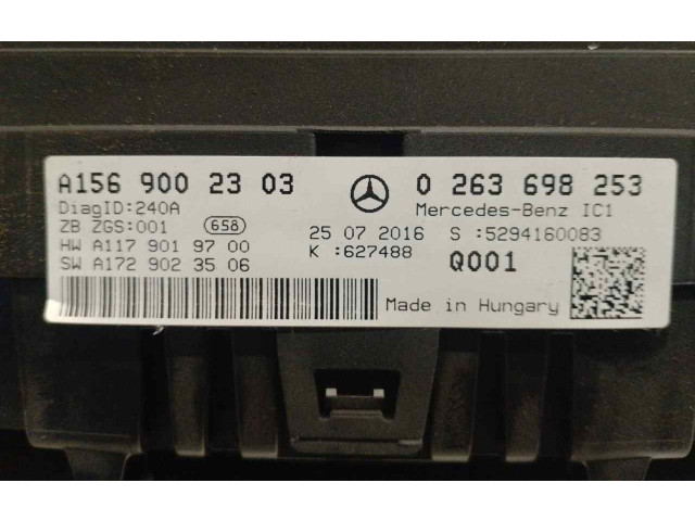 Přístrojová deska Mercedes-Benz GLA W156 2016 A1569002303, 0263698253