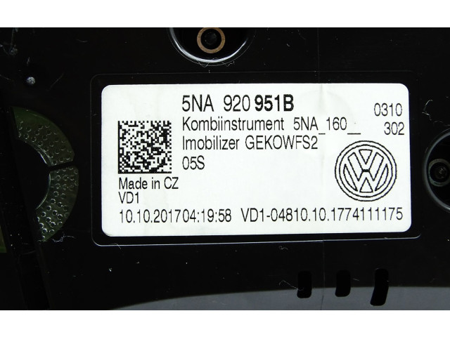 Přístrojová deska Volkswagen Tiguan 2016 5NA920951B