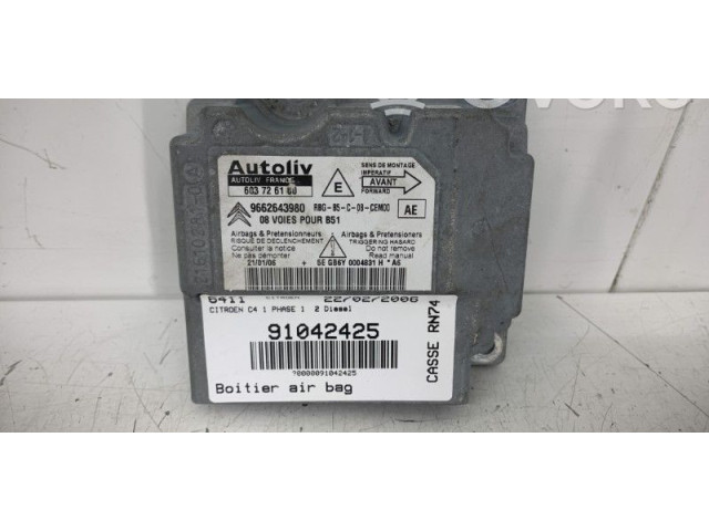 Блок подушек безопасности 0000654635 Citroen C4 I