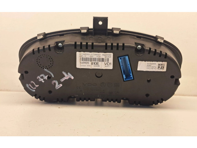 Панель приборов 5J0920810E, 000000000 Skoda Fabia Mk2 (5J)