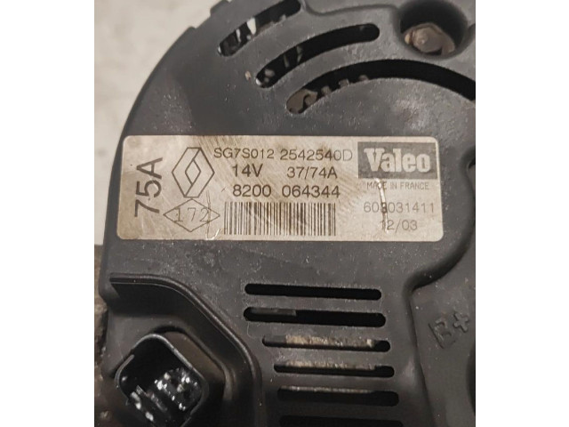 Генератор 8200064344, VALEO   Renault Clio II      