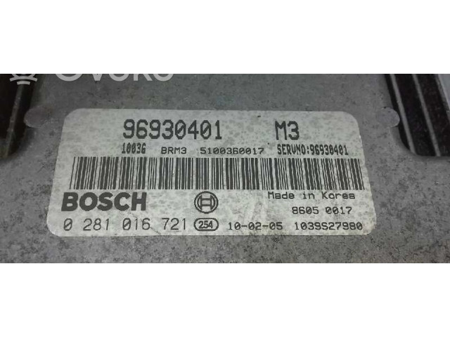 Блок управления двигателя 0281016721, 226   Chevrolet Epica
