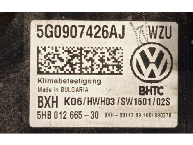 Блок управления климат-контролем 5G0907426AJ, 5G0907426AM Volkswagen Golf SportWagen
