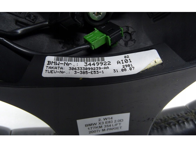 Руль BMW X3 E83  2003 - 2010 года 3449922      
