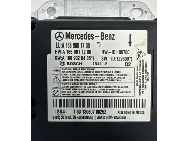 Блок подушек безопасности A1669001709, A1669011200   Mercedes-Benz GL X166