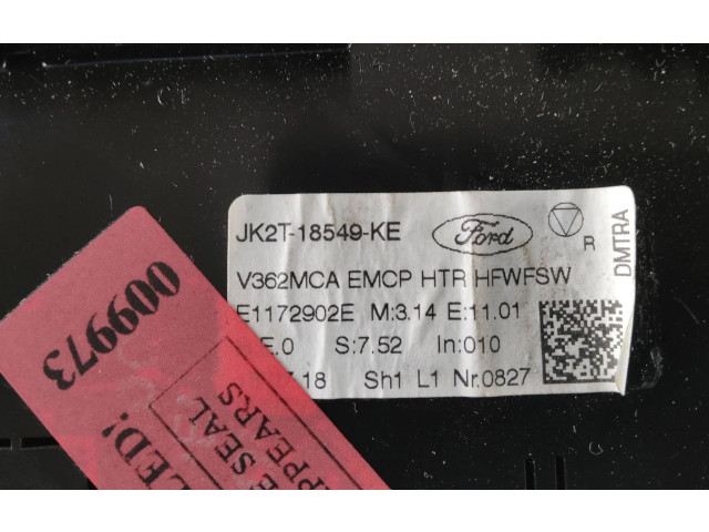 Блок управления климат-контролем JK2T18549KE, E1172902E Ford Transit Custom