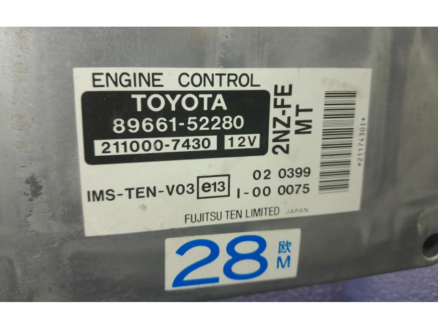 Řídící jednotka 89661-52280, 89661-52280 Toyota Yaris Verso 2000