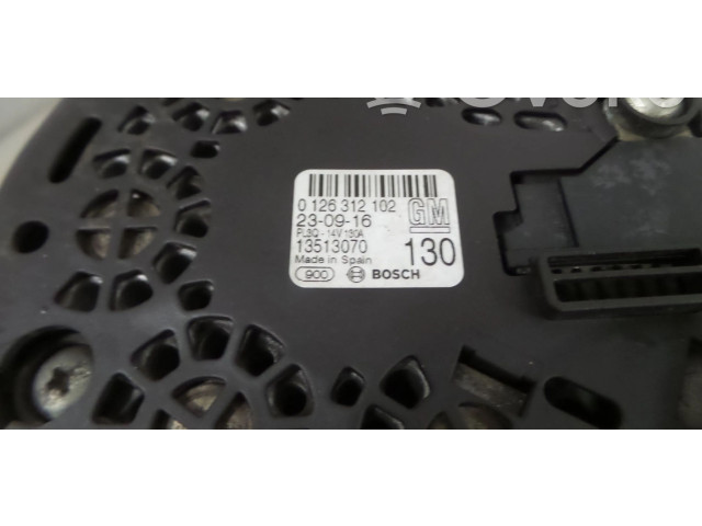 Генератор 13513070, 0126312006 Vauxhall Astra K