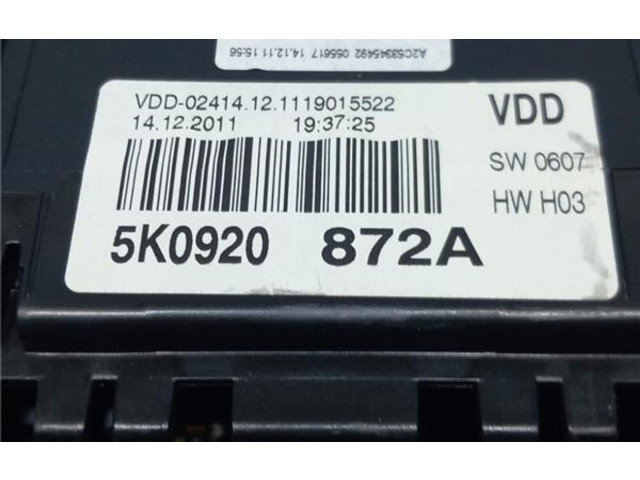 Панель приборов 5K0920872A Volkswagen Golf VI