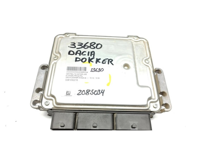 Блок управления двигателя 0281032215 Dacia Dokker