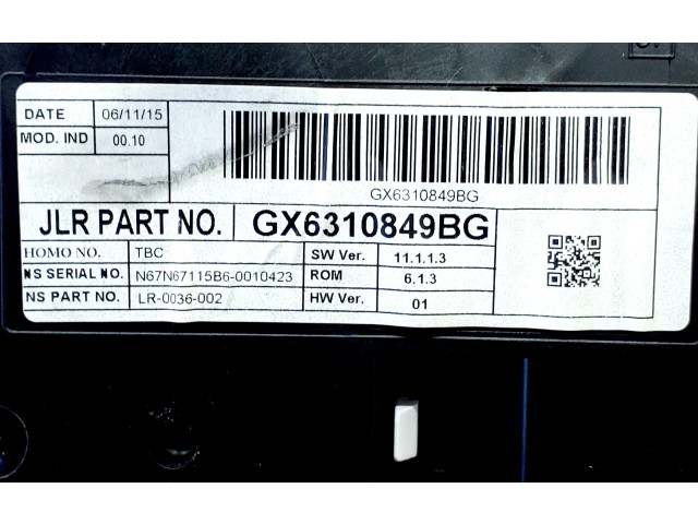 Панель приборов GX6310849BG   Jaguar XF X260       
