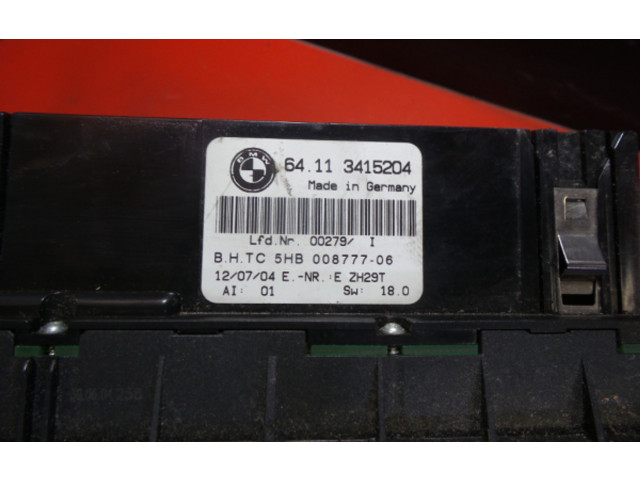 Блок управления климат-контролем 64.11, 3415204 BMW X3 E83