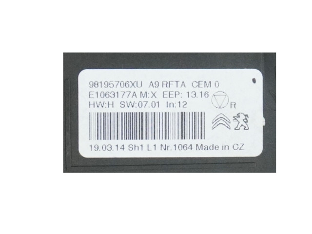 Модуль блока управления кондиционером 98195706XU Peugeot 2008 I