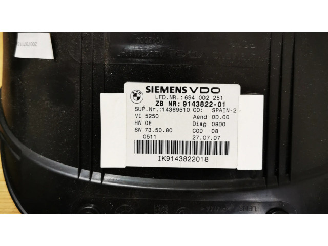 Přístrojová deska BMW 3 E92 E93 2007 9143822, 694002251