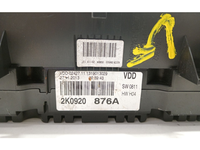 Přístrojová deska  Volkswagen Caddy 2014 2K0920876A  