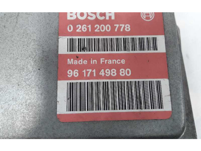 Блок управления двигателя 9617149880, 0261200778BOSCH   Peugeot 306