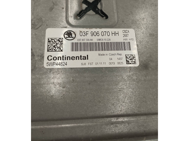 Блок управления двигателя 03F906070HH, 03F907309AK Skoda Fabia Mk2 (5J)