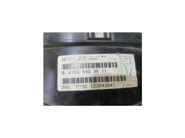 Přístrojová deska Mercedes-Benz ML W163 2002 A1635403811