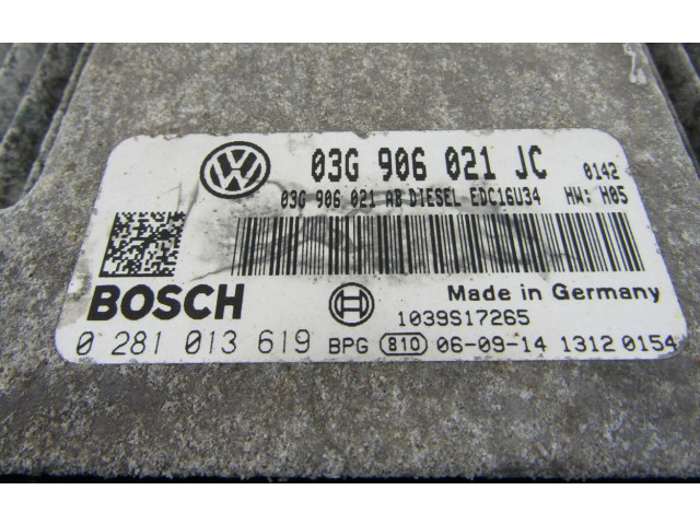Блок управления двигателя 03G906021JC Skoda Octavia Mk2 (1Z)