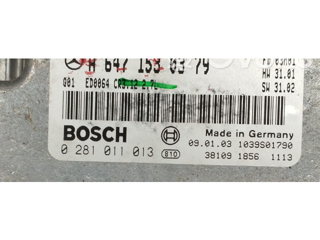 Řídící jednotka 0281011013, 0281011013 Mercedes-Benz E W211 2006