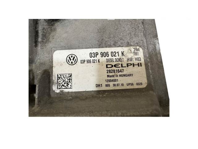 Блок управления двигателя 03P906021K, 28281647 Skoda Fabia Mk2 (5J)