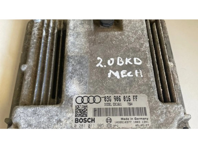 Блок управления двигателя 03G906016FF, 1039S10377 Audi A3 S3 A3 Sportback 8P