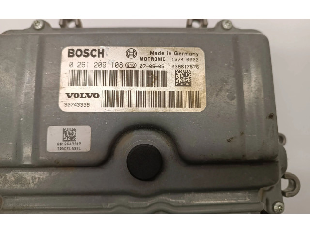 Блок управления двигателя 30743338, 0261209108   Volvo S80