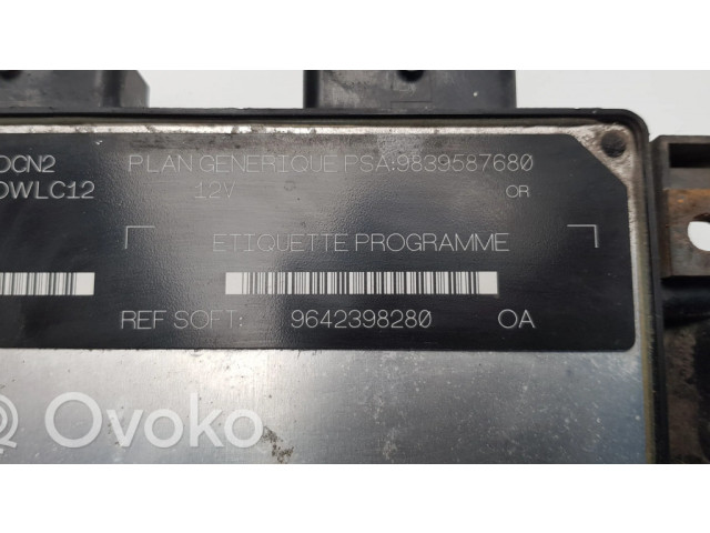 Řídící jednotka 9642398280, 9839587680 Citroen Berlingo 2000