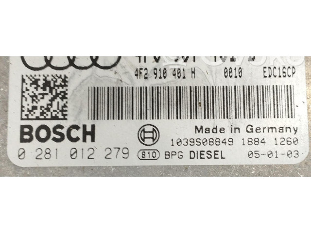 Комплект блоков управления 0281012279, 0281012279   Audi A6 S6 C6 4F