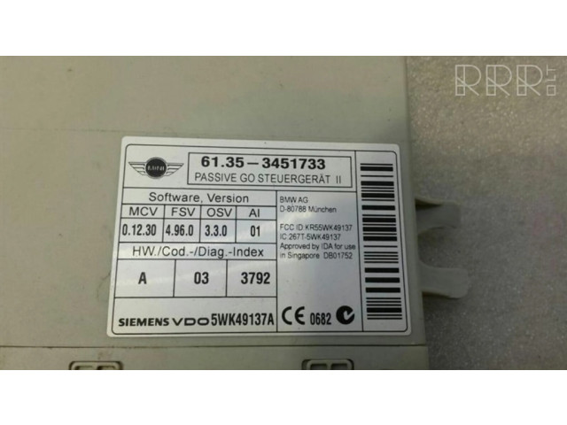 Блок управления 3451733 Mini Cooper Countryman R60