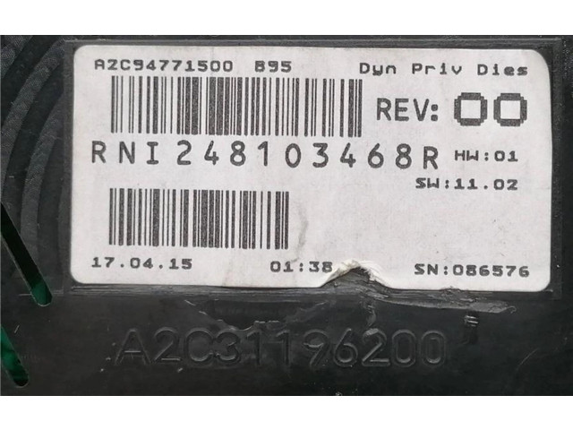 Přístrojová deska Renault Megane III 2012 248103468R, 0090059