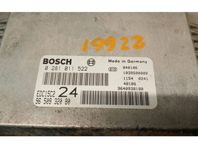 Блок управления двигателя 9650932080, 0281011522BOSCH   Citroen C8