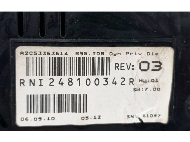 Přístrojová deska  Renault Megane III 2009 248100342R, 170380  