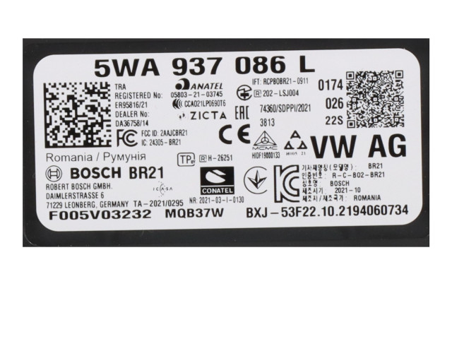 Модуль управления BSM 5WA937086L   Cupra Formentor    