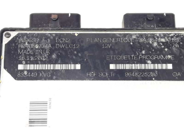 Řídící jednotka 9648225280 Citroen Berlingo 2008