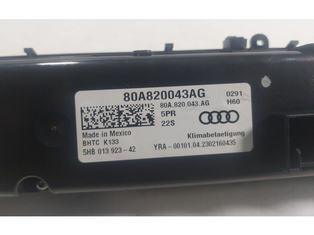 Блок управления климат-контролем 80A820043AG, 80A820043AG Audi Q5 SQ5
