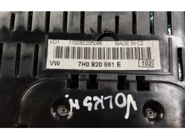 Přístrojová deska Volkswagen Transporter - Caravelle T5 2007 7H0920861E, 7H0920861E