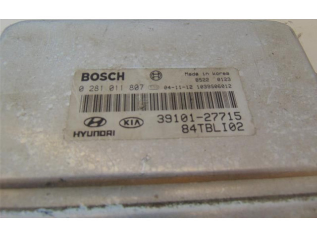 Блок управления двигателя 0281011807, 0281011807   Hyundai Getz