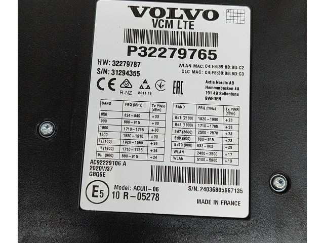 Модуль «Bluetooth» 32279765, 32279787 Volvo V60