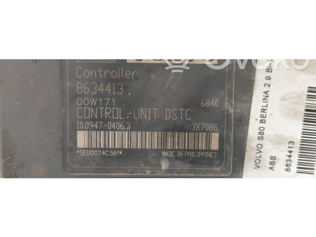 Блок АБС 8634413   Volvo  S80  1999 - 2003 года