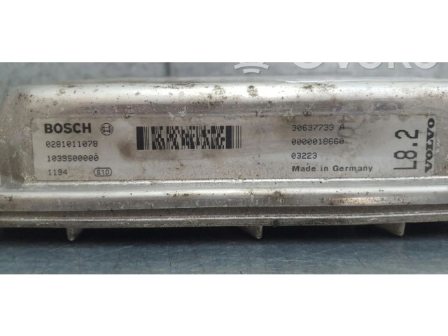 Блок управления двигателем Блок управления 30637733, 30637733   Volvo V70