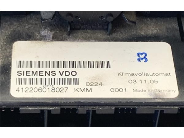 Блок управления климат-контролем 412206018027   Audi A3 S3 8P
