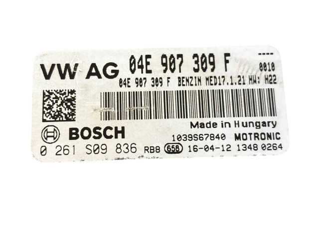 Блок управления двигателя 04E907309F, 0261S09836   Audi A3 S3 8V