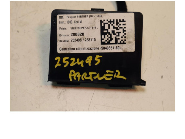 Блок управления кондиционером 9849651180 Peugeot Partner III 9H06