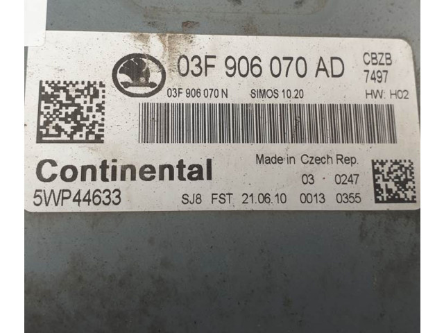 Блок управления двигателя 5WP44633 Skoda Fabia Mk2 (5J)