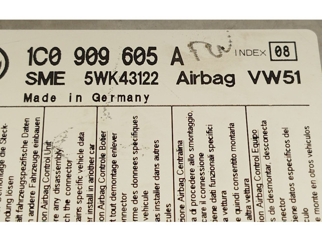 Блок подушек безопасности 1C0909605A, 1C0909605A03B   Volkswagen Transporter - Caravelle T5