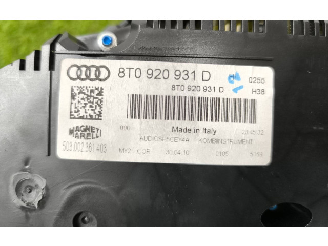Přístrojová deska  Audi A5 8T 8F 2010 8T0920931D, 503002361403  