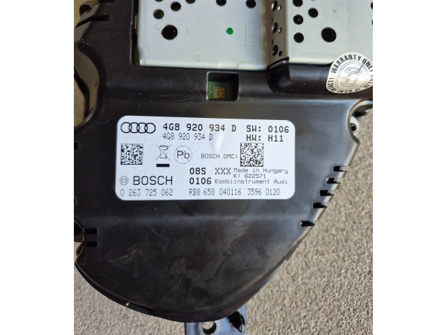 Панель приборов 4G8920934D, 0263725062 Audi A6 C7