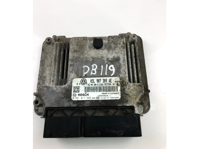 Блок управления двигателем Блок управления 03L907309AE, 0281017946   Volkswagen PASSAT B7